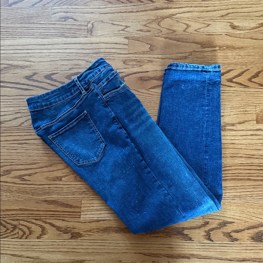 Warehouse One Girlfriend Blue Denim Jeans, size 28.